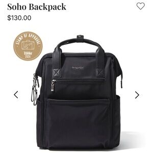 Baggallini Black Professional Backpack with Durable Fabric